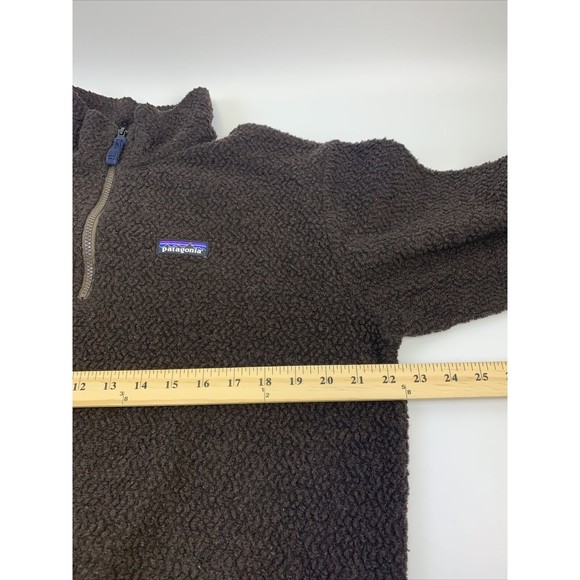 Patagonia Woolyester Fleece Pullover Zip Logwood Brown Navy 269490 Mens Large - Picture 8 of 11
